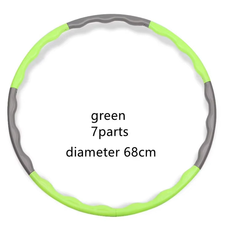 1Pcs 9/8/7 Tubes Yoga Detachable Pilates Hoop Waist Exercise Slimming Sports Hoops Body Building Massage Gym Loss Weight Hoop